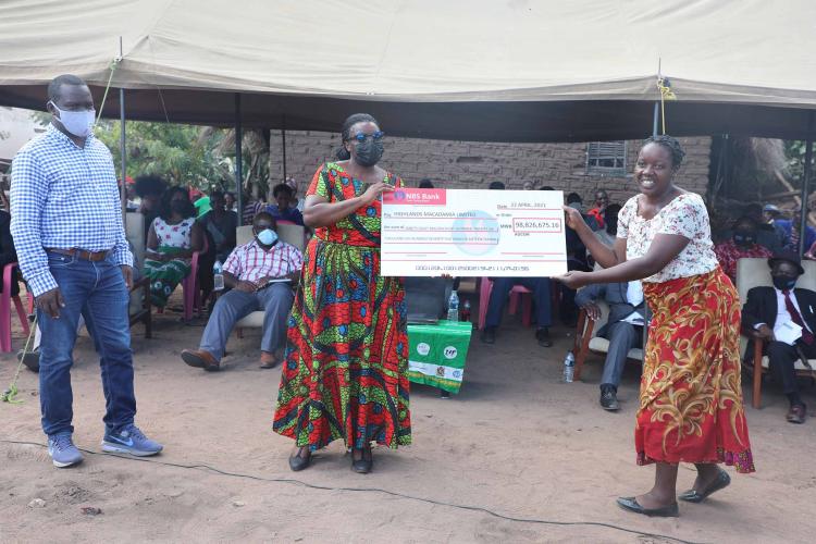 Symbolic Cheque Handover Ceremony to Producer Organizations in Mangochi